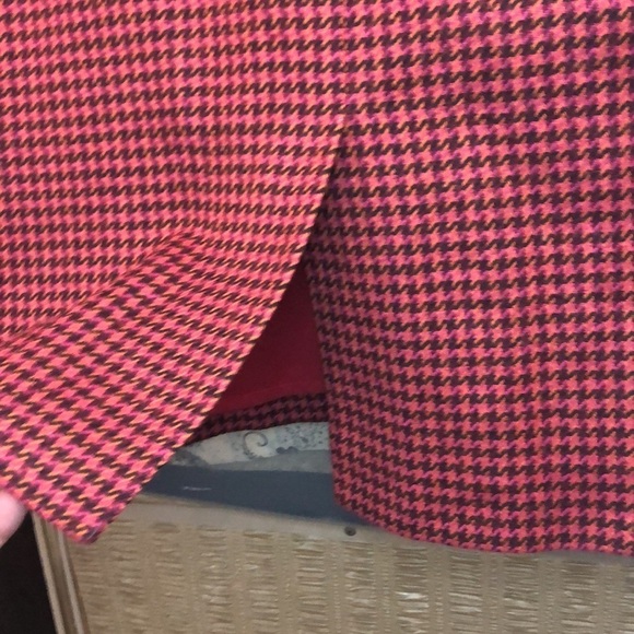 L.K Bennett London wool houndstooth belted skirt size 10usa 14uk eur 42 - Picture 9 of 10